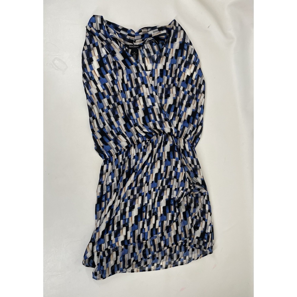 White House‎ Black Market Sleeveless Sheer Wrap Dress Womens 10 Multicolor NWT